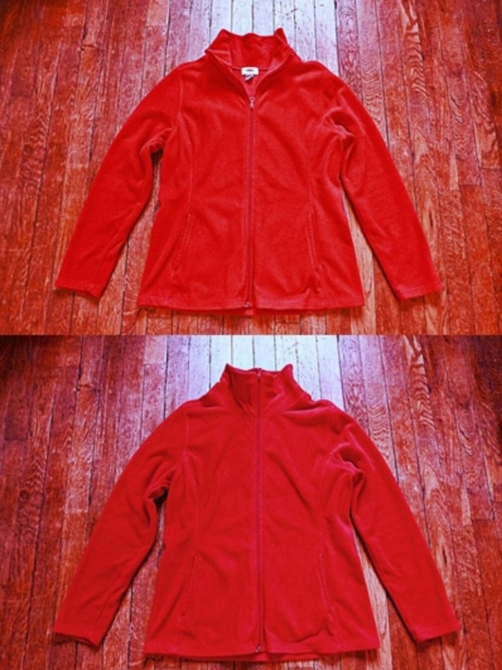 Old Navy Zip-Up Fleece Jacket in Cherry Red